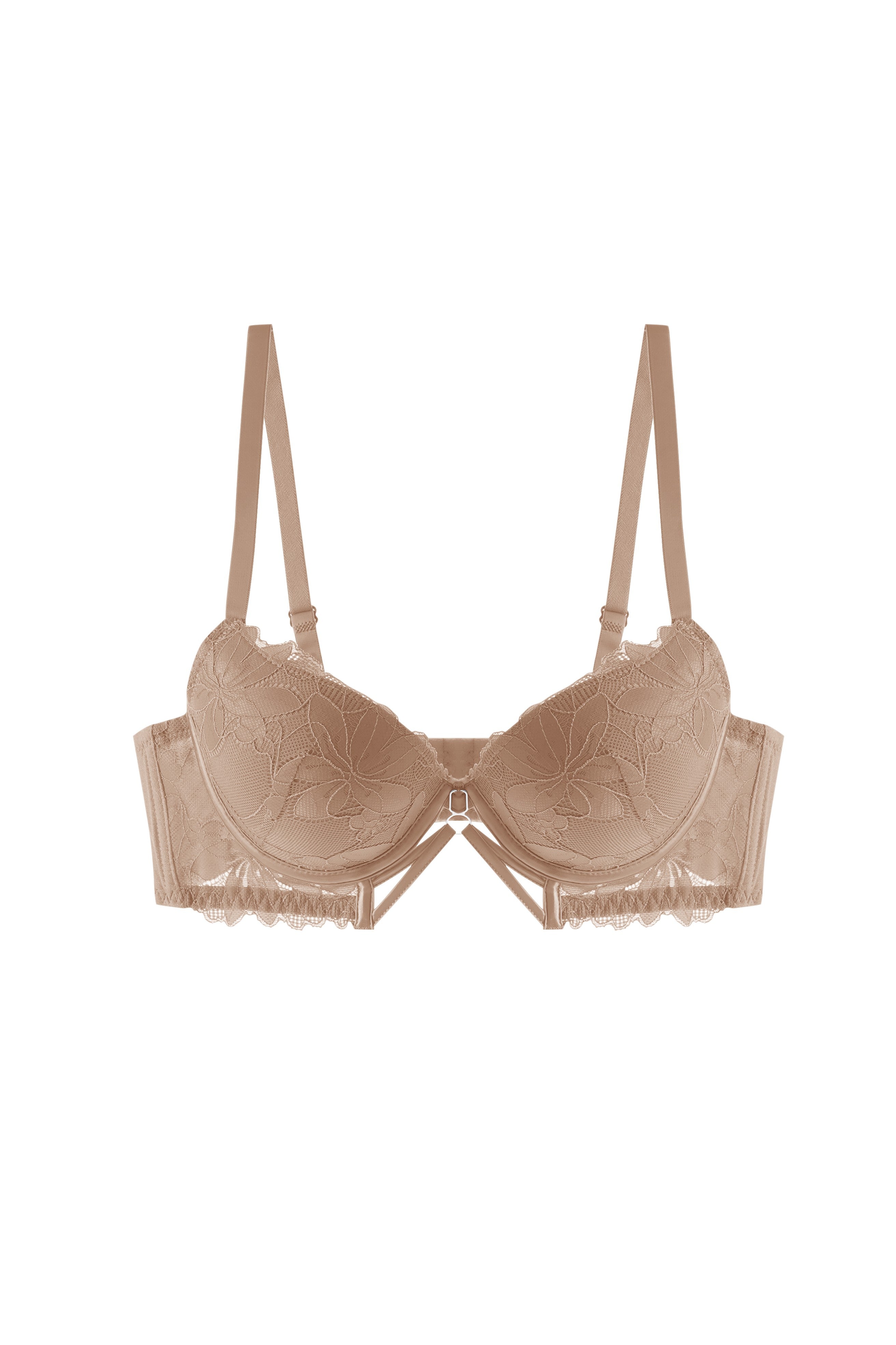 68853 B-C(MULTI) Lace Full Cup 3 Hooks Longline Bra
