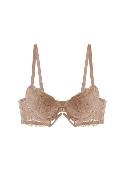 68853 B-C(MULTI) Lace Full Cup 3 Hooks Longline Bra
