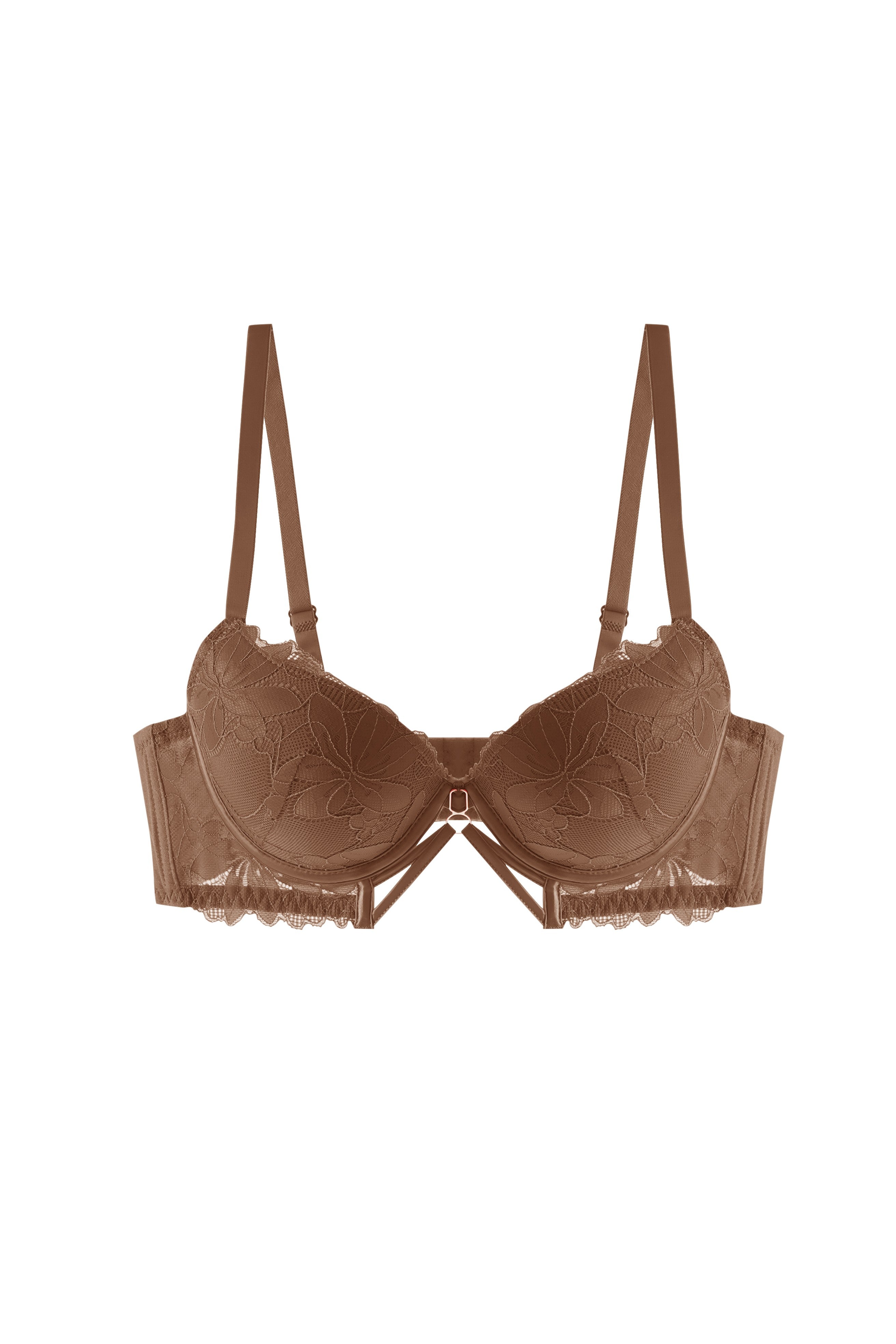 68853 B-C(MULTI) Lace Full Cup 3 Hooks Longline Bra