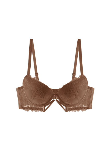 68853 B-C(MULTI) Lace Full Cup 3 Hooks Longline Bra