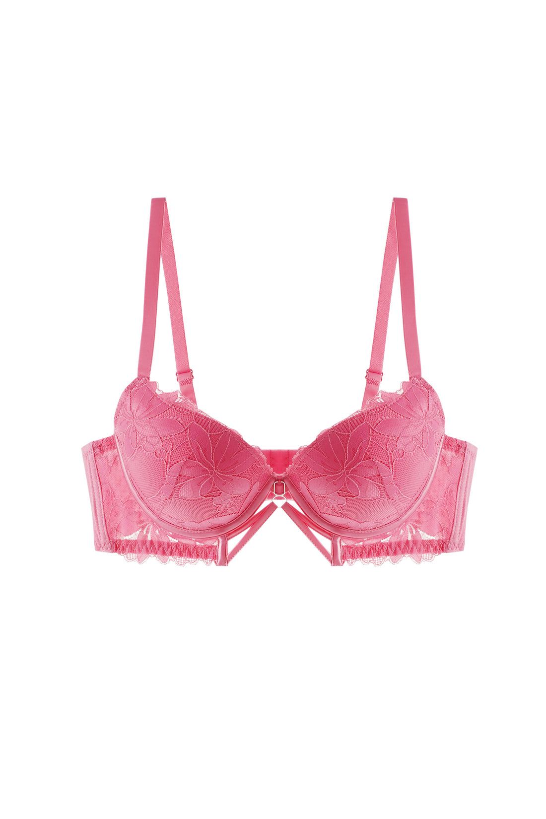 68853 B-C(MULTI) Lace Full Cup 3 Hooks Longline Bra