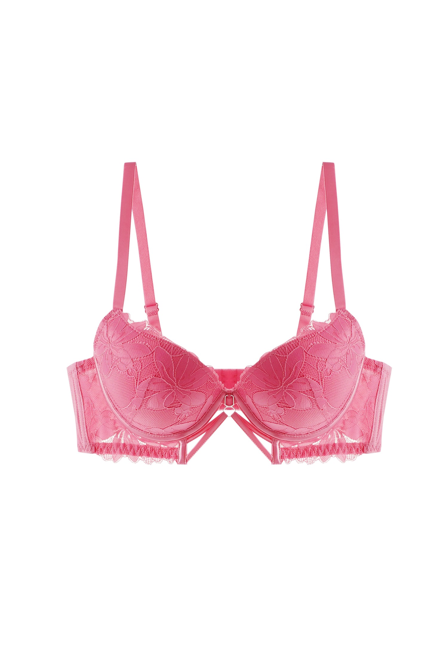 68853 B-C(MULTI) Lace Full Cup 3 Hooks Longline Bra