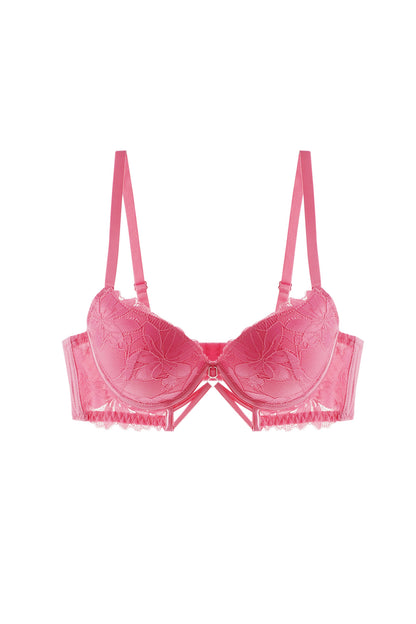 68853 B-C(MULTI) Lace Full Cup 3 Hooks Longline Bra