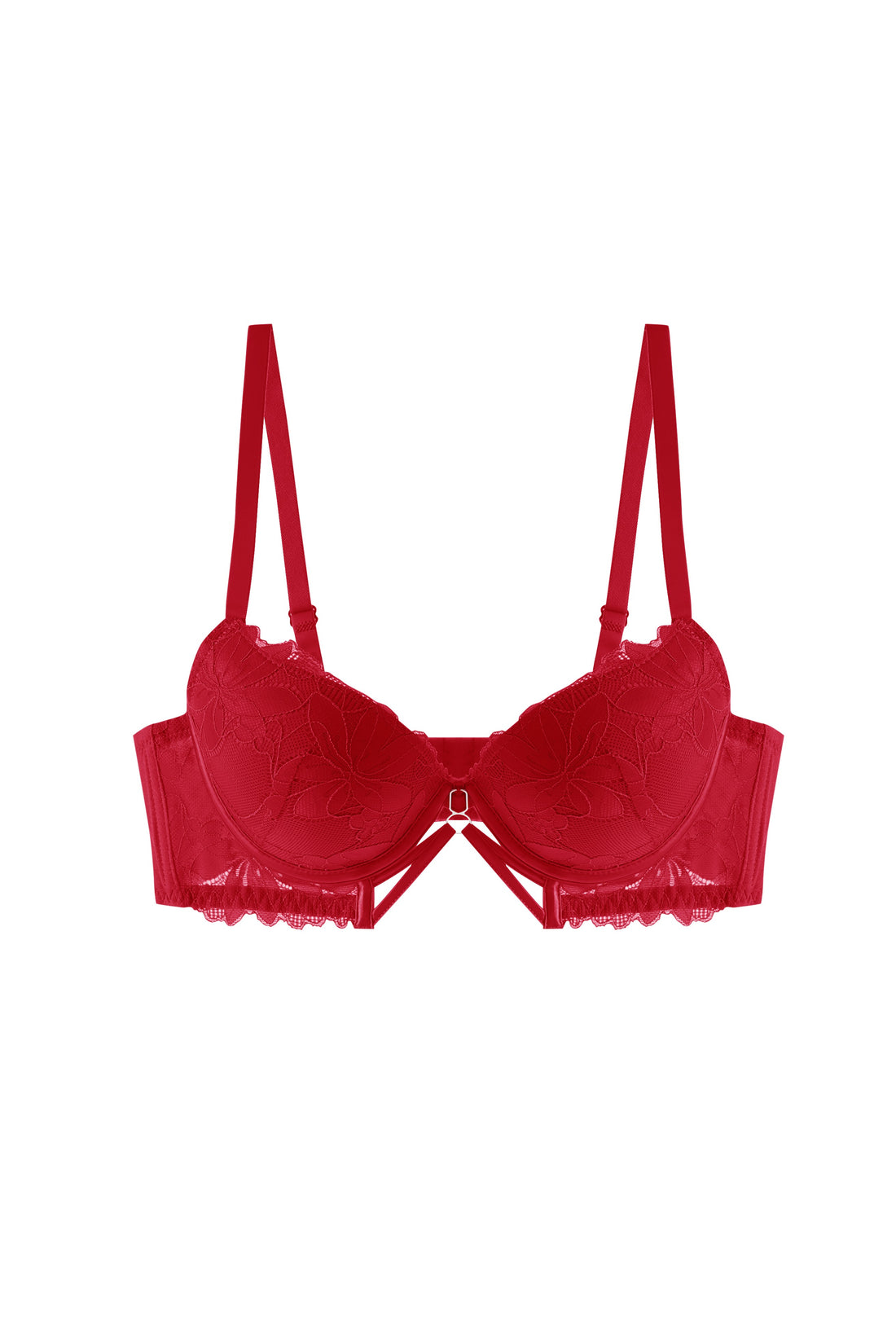 68853 B-C(MULTI) Lace Full Cup 3 Hooks Longline Bra