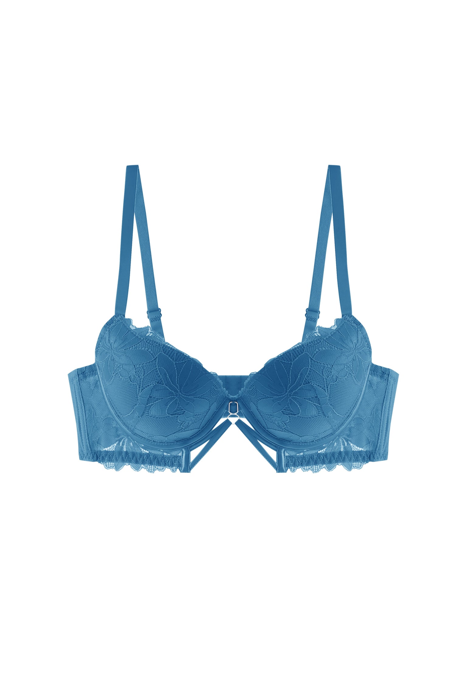 68853 B-C(MULTI) Lace Full Cup 3 Hooks Longline Bra