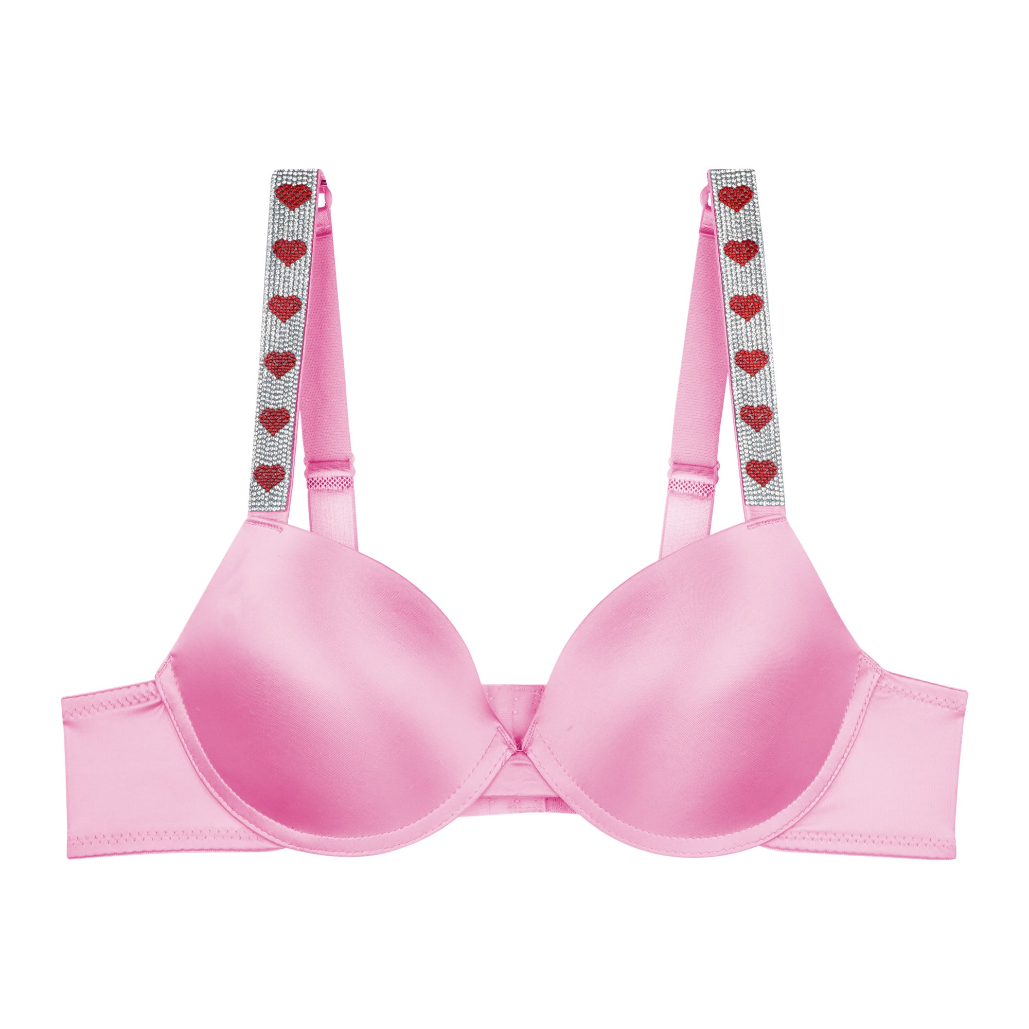 68864 Hearts Rhinestone Bra