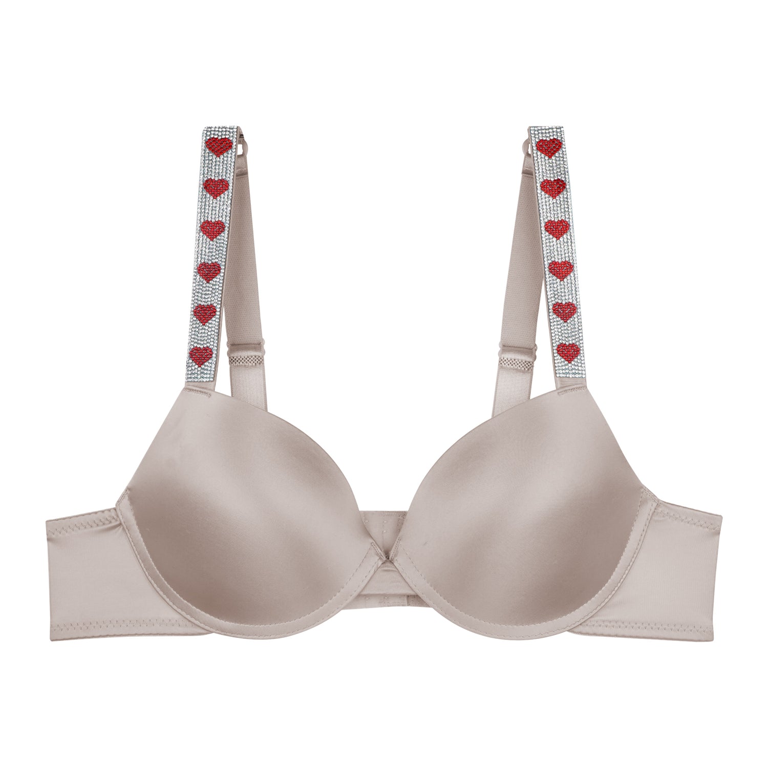68864 Hearts Rhinestone Bra