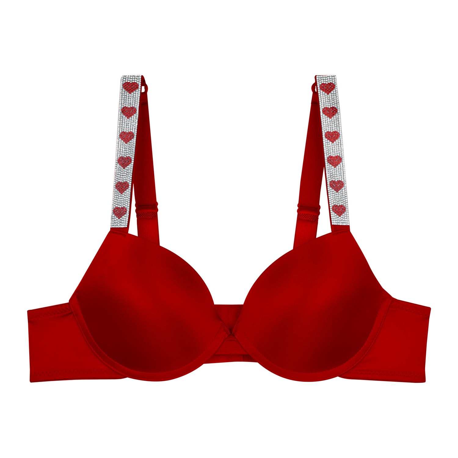 68864 Hearts Rhinestone Bra