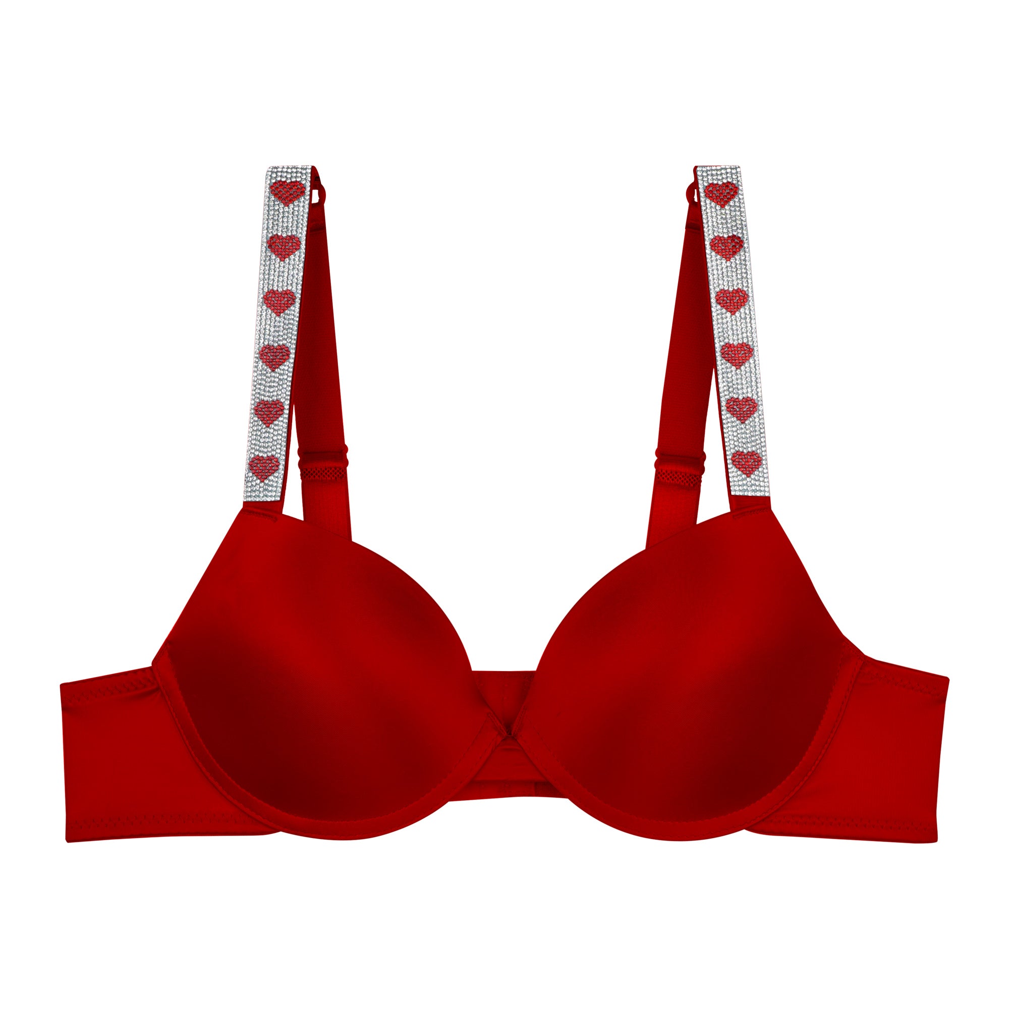 68864 Hearts Rhinestone Bra