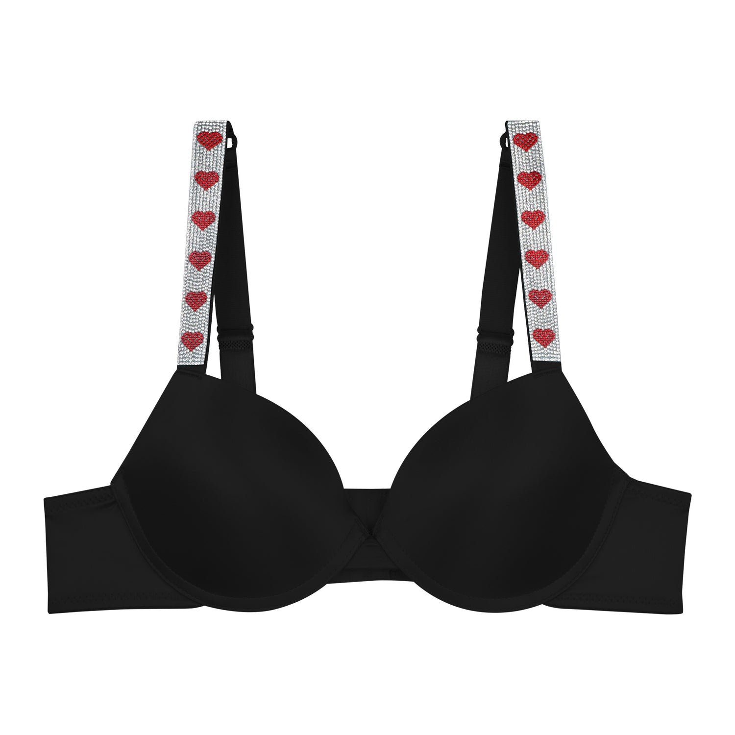 68864 Hearts Rhinestone Bra