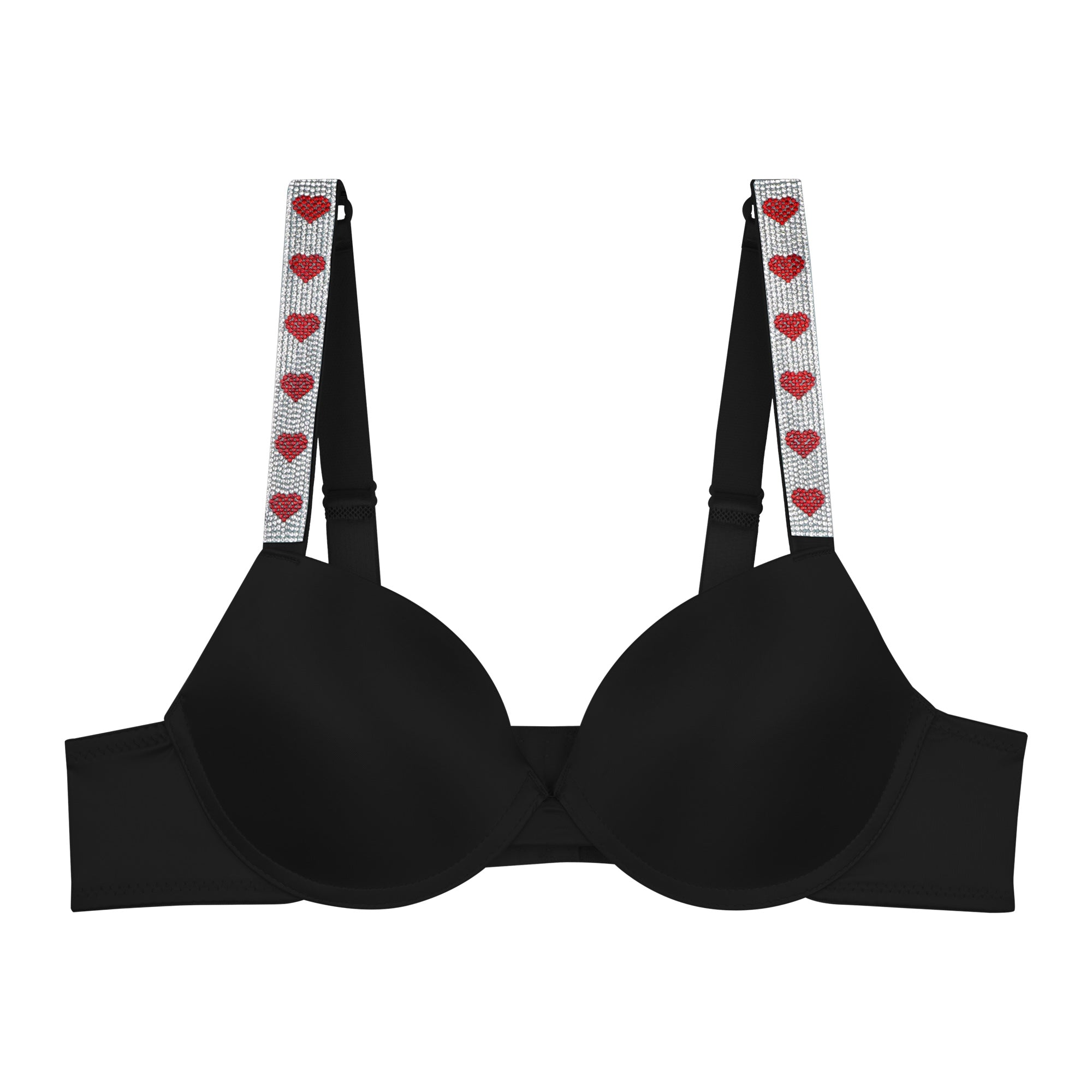 68864 Hearts Rhinestone Bra