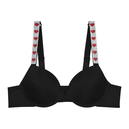 68864 Hearts Rhinestone Bra