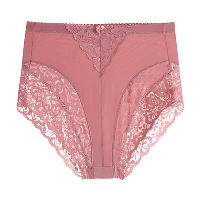 63031-008 High-Waisted Floral Lace Briefs (6-Pack)
