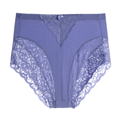 63031-008 High-Waisted Floral Lace Briefs (6-Pack)