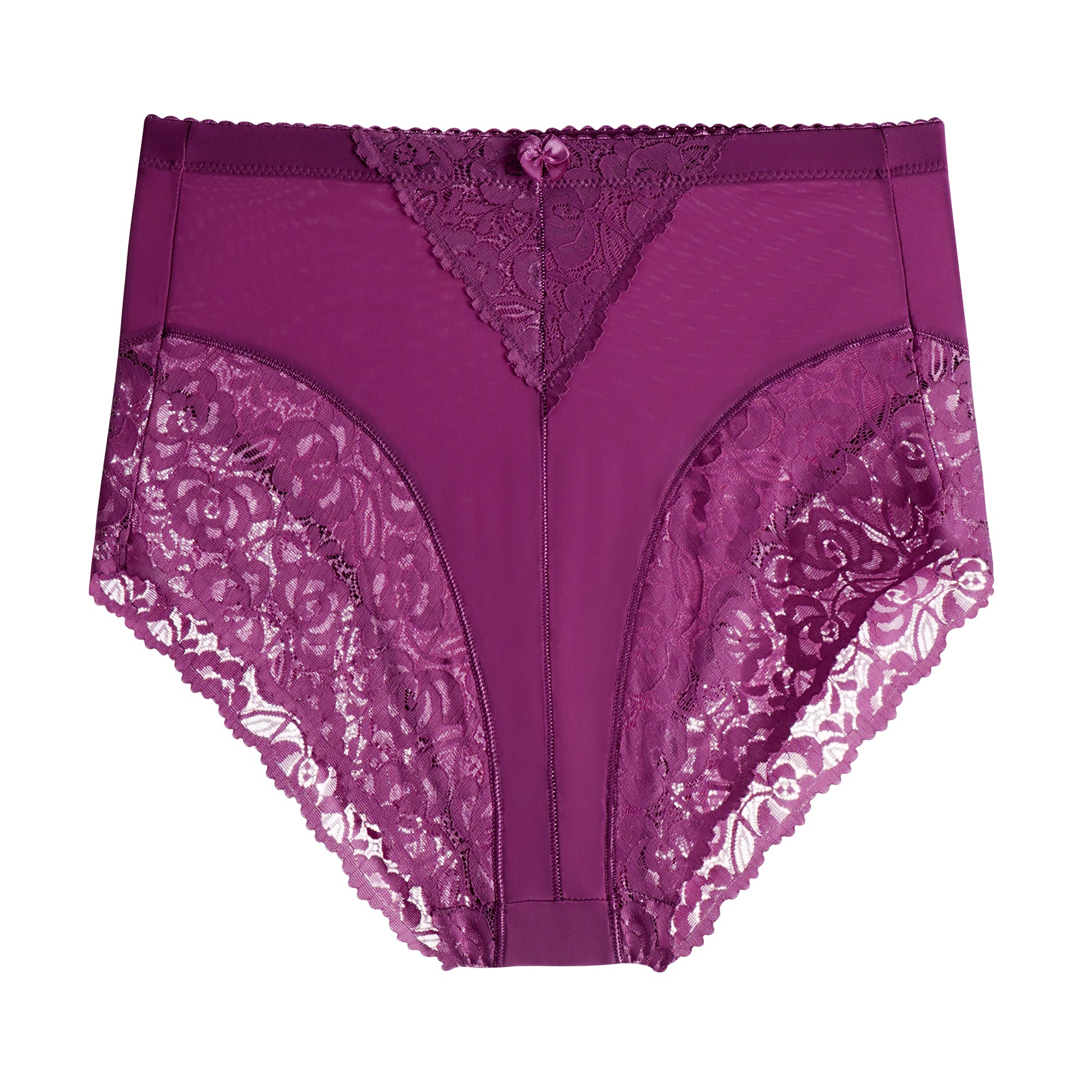 63031-008 High-Waisted Floral Lace Briefs (6-Pack)