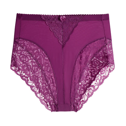 63031-008 High-Waisted Floral Lace Briefs (6-Pack)