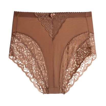 63031-008 High-Waisted Floral Lace Briefs (6-Pack)