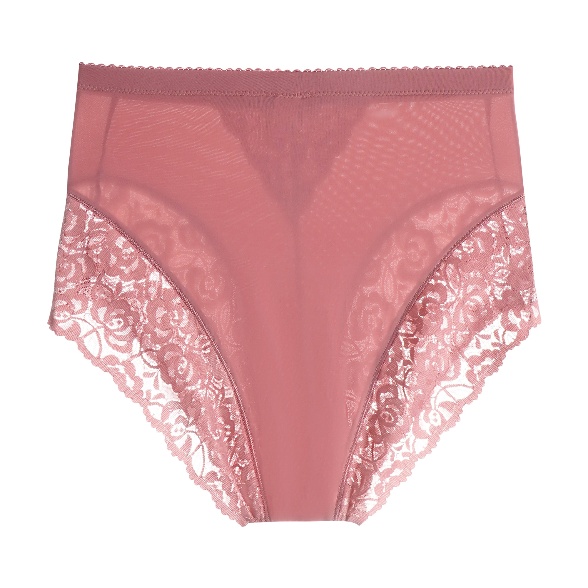 63031-008 High-Waisted Floral Lace Briefs (6-Pack)