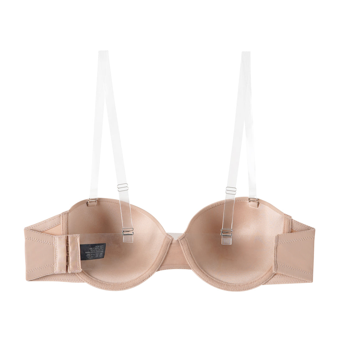 68208 A-B-C Microfiber Demi-Bra Clear Strap