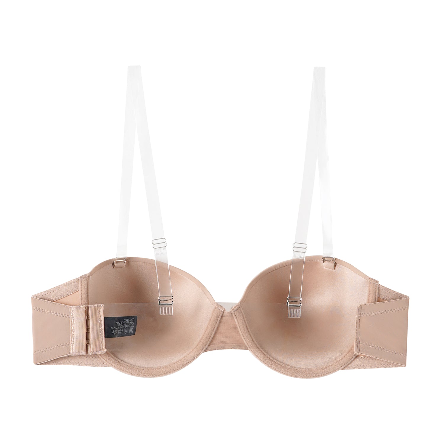 68208 A-B-C Microfiber Demi-Bra Clear Strap