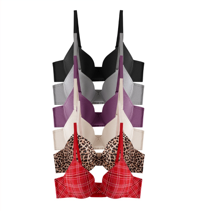 68865 B-C Two Printed Microfiber Full Cup Push-Up Bra