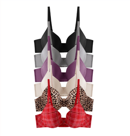 68865 B-C Two Printed Microfiber Full Cup Push-Up Bra