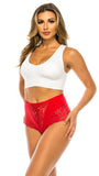 69057 Microfiber High Waist Full Coverage Lace Brief