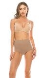 69082 Microfiber High Waist Full Coverage Brief Basic Color Only